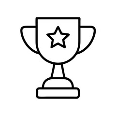 trophy icon, trophy line art - simple line art of trophy, perfect for trophy logos and icons