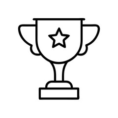 trophy icon, trophy line art - simple line art of trophy, perfect for trophy logos and icons