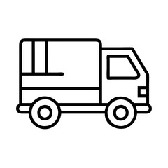 truck icon, truck line art - simple line art of truck, perfect for truck logos and icons