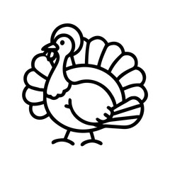turkey thanksgiving icon, turkey thanksgiving line art - simple line art of turkey thanksgiving, perfect for turkey thanksgiving logos and icons