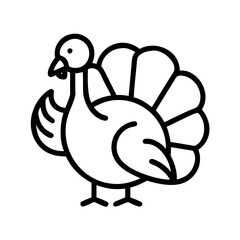 turkey thanksgiving icon, turkey thanksgiving line art - simple line art of turkey thanksgiving, perfect for turkey thanksgiving logos and icons