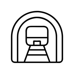 underground subway icon, underground subway line art - simple line art of underground subway, perfect for underground subway logos and icons