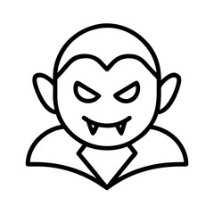 vampire icon, vampire line art - simple line art of vampire, perfect for vampire logos and icons