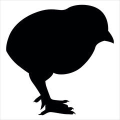 Farm Animal Duck Silhouette Vector Illustration