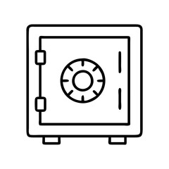 vault door icon, vault door line art - simple line art of vault door, perfect for vault door logos and icons