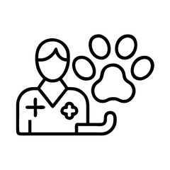 vet icon, vet line art - simple line art of vet, perfect for vet logos and icons