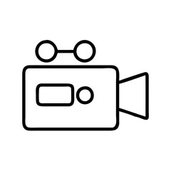 video recorder icon, video recorder line art - simple line art of video recorder, perfect for video recorder logos and icons