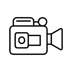 video recorder icon, video recorder line art - simple line art of video recorder, perfect for video recorder logos and icons