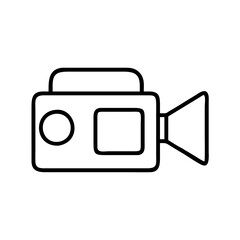 video recorder icon, video recorder line art - simple line art of video recorder, perfect for video recorder logos and icons