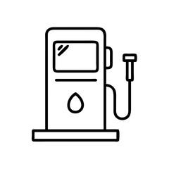 vintage gas pump icon, vintage gas pump line art - simple line art of vintage gas pump, perfect for vintage gas pump logos and icons
