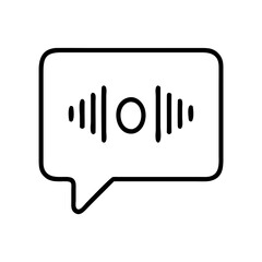voice message icon, voice message line art - simple line art of voice message, perfect for voice message logos and icons