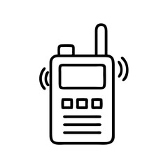 walkie talkie icon, walkie talkie line art - simple line art of walkie talkie, perfect for walkie talkie logos and icons