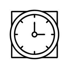 wall clock icon, wall clock line art - simple line art of wall clock, perfect for wall clock logos and icons