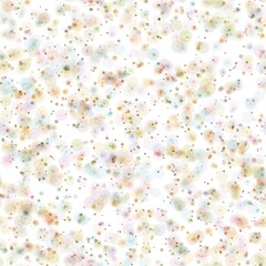 Random pale multicolored circles with different sizes. Pastel colors on the white background. Seamless hand drawn pattern
