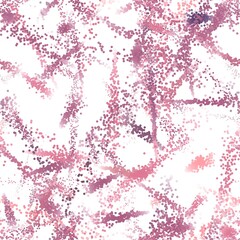 Fototapeta premium Rose pink, muted purple, flamingo pink and dirty purple watercolor splashes on white background. Seamless hand drawn pattern