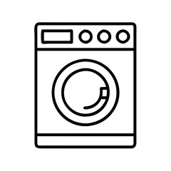 washing machine icon, washing machine line art - simple line art of washing machine, perfect for washing machine logos and icons
