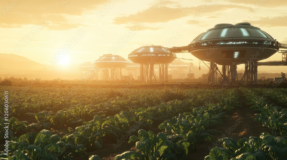 Poster ai-powered irrigation systems in a field devoted to sustainable farming.