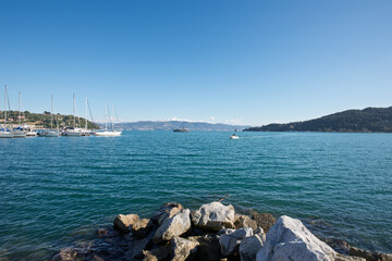 very nice view of la spezia gulf take from portovenere