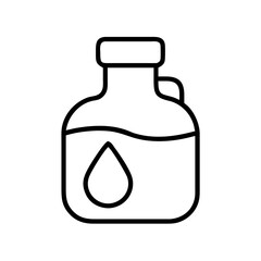 water flask icon, water flask line art - simple line art of water flask, perfect for water flask logos and icons