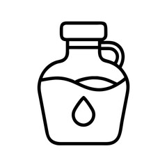 water flask icon, water flask line art - simple line art of water flask, perfect for water flask logos and icons