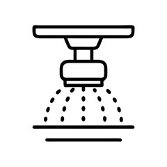 water sprinkler icon, water sprinkler line art - simple line art of water sprinkler, perfect for water sprinkler logos and icons
