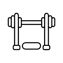 weightlifting bar icon, weightlifting bar line art - simple line art of weightlifting bar, perfect for weightlifting bar logos and icons