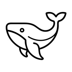 whale icon, whale line art - simple line art of whale, perfect for whale logos and icons