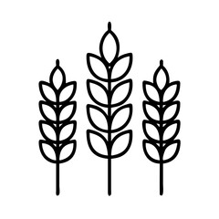 wheat icon, wheat line art - simple line art of wheat, perfect for wheat logos and icons