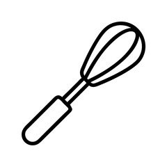 whisk icon, whisk line art - simple line art of whisk, perfect for whisk logos and icons
