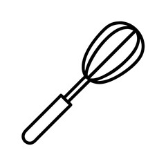 whisk icon, whisk line art - simple line art of whisk, perfect for whisk logos and icons