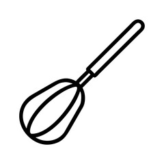whisk icon, whisk line art - simple line art of whisk, perfect for whisk logos and icons