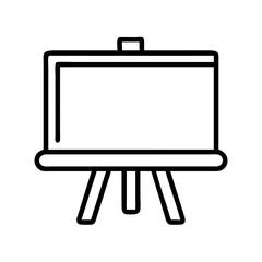 whiteboard icon, whiteboard line art - simple line art of whiteboard, perfect for whiteboard logos and icons