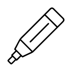 whiteboard marker icon, whiteboard marker line art - simple line art of whiteboard marker, perfect for whiteboard marker logos and icons
