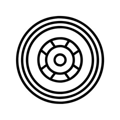 whitewall tires icon, whitewall tires line art - simple line art of whitewall tires, perfect for whitewall tires logos and icons