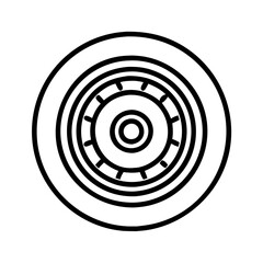 whitewall tires icon, whitewall tires line art - simple line art of whitewall tires, perfect for whitewall tires logos and icons