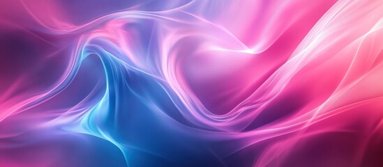 Obraz premium Futuristic gradient backdrop with flowing abstract shapes and neon electric tones