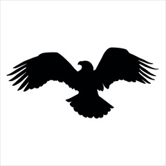 American Eagle Bird Silhouette Vector illustration