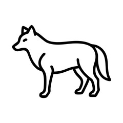 wolf icon, wolf line art - simple line art of wolf, perfect for wolf logos and icons