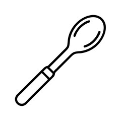 wooden spoon icon, wooden spoon line art - simple line art of wooden spoon, perfect for wooden spoon logos and icons