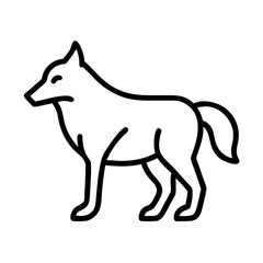 wolf icon, wolf line art - simple line art of wolf, perfect for wolf logos and icons