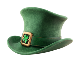 Celebrate saint patrick's day with a stylish green hat a festive accessory for seasonal celebrations isolated on transparent background