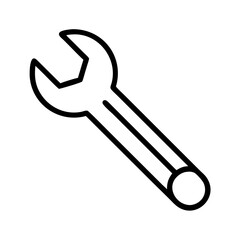 wrench icon, wrench line art - simple line art of wrench, perfect for wrench logos and icons