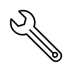 wrench icon, wrench line art - simple line art of wrench, perfect for wrench logos and icons