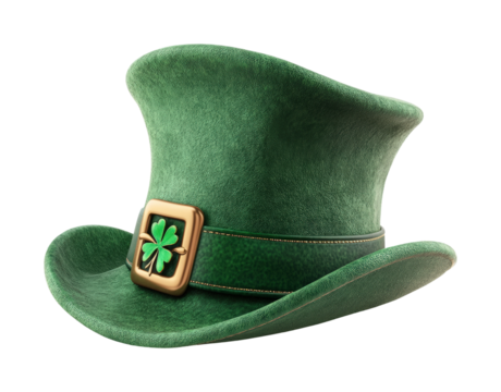 Celebrate saint patrick's day with a stylish green hat a festive accessory for seasonal celebrations isolated on transparent background