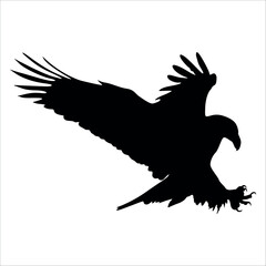 American Eagle Bird Silhouette Vector illustration