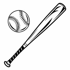 Baseball bat icon. Simple illustration of baseball bat Black vector illustration