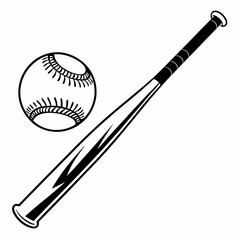 Baseball bat icon. Simple illustration of baseball bat Black vector illustration