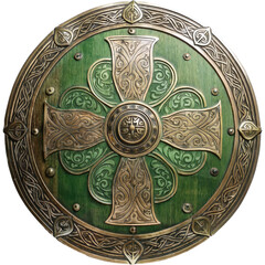 Celtic warrior shield St Patrick Day theme isolated