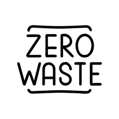 zero waste icon, zero waste line art - simple line art of zero waste, perfect for zero waste logos and icons