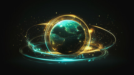 Abstract white background with Colorful circle lines. Digital future technology . Abstract business connection of lines from nodes innovation of communication in the network.